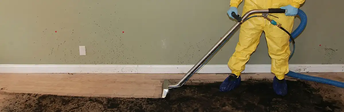sewage removal service performing deep cleaning and extraction of sewage from an indoor area in Bradenton, FL