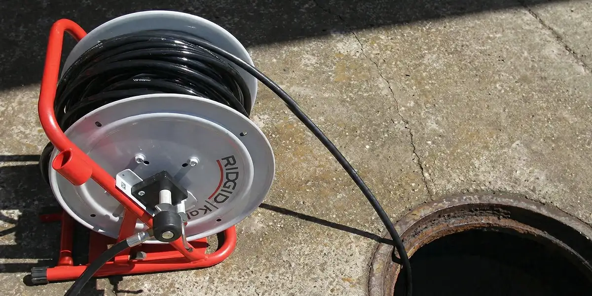 sewer rodding equipment prepared to clear clogged sewer lines in Bradenton, FL